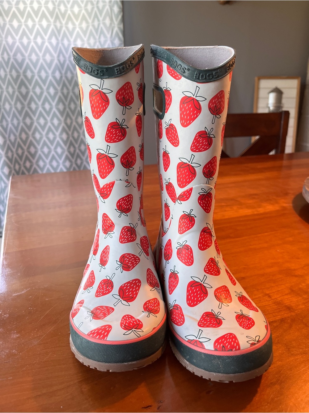 Bogs Kids' Skipper II Strawberries rain boot